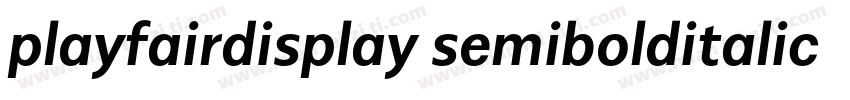 playfairdisplay semibolditalic字体转换